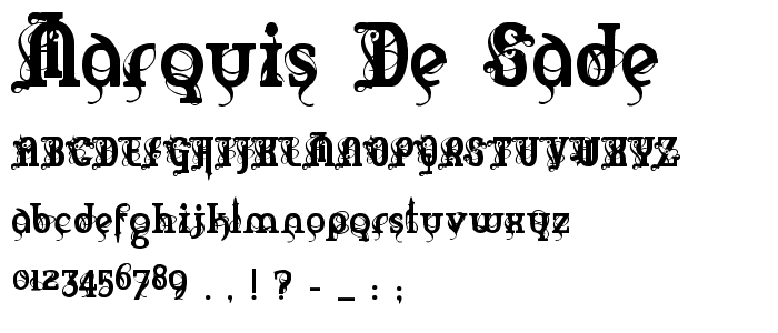 Marquis De Sade font